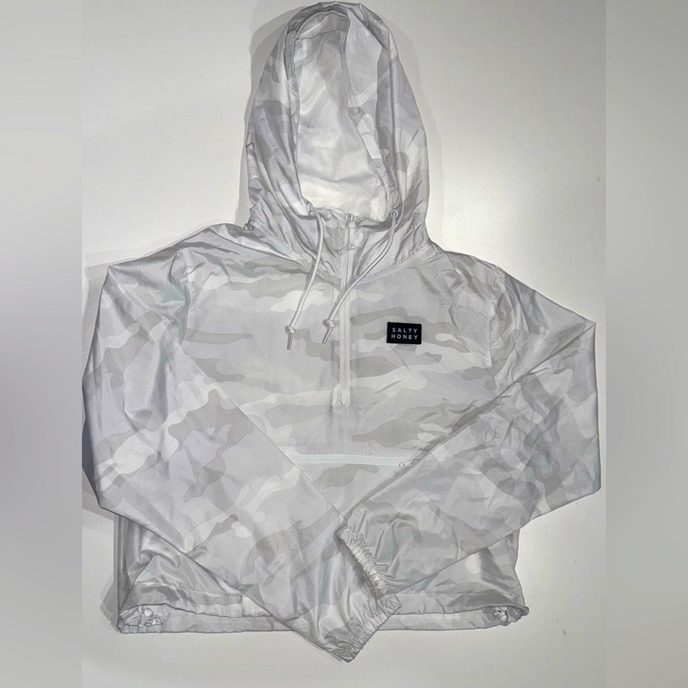 Salty Honey White Camo Windbreaker